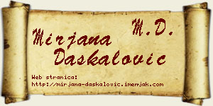 Mirjana Daskalović vizit kartica